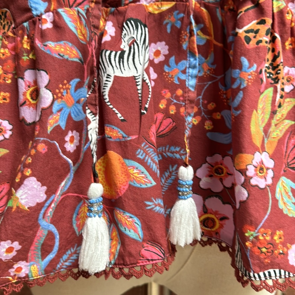 Maeve Ruffled Tie-Front Blouse - Picture 6 of 14